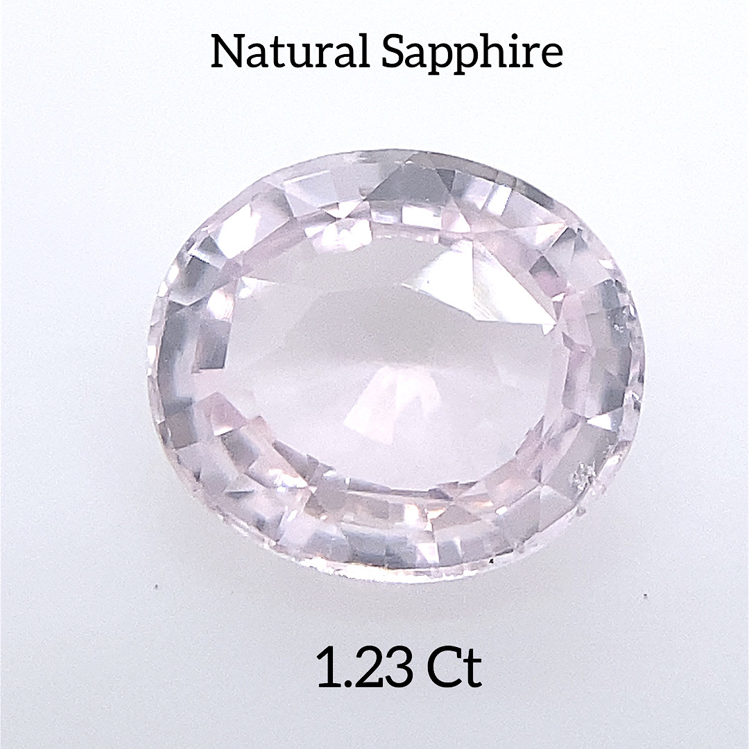 Natural Sapphire Colorless Soft Pink SP40