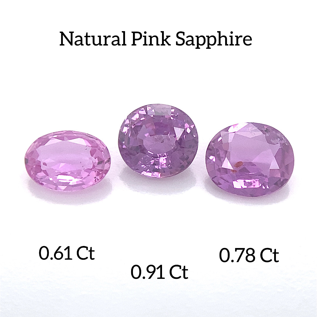 Natural Pink Sapphire 3pcs. SP105