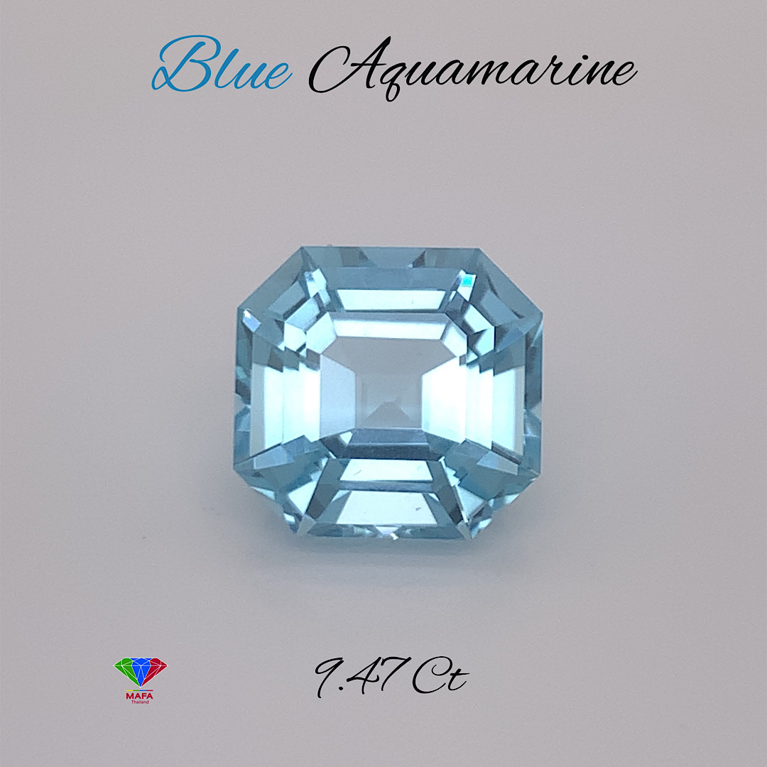 Natural Blue Aquamarine Gemstone AQ022
