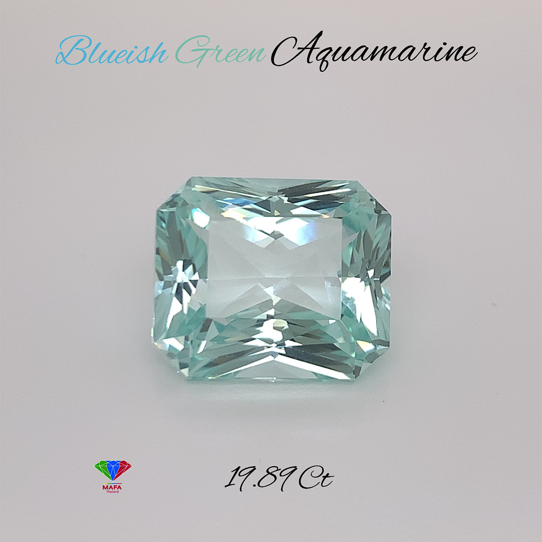 Natural Blue Green Aquamarine Gemstone AQ023