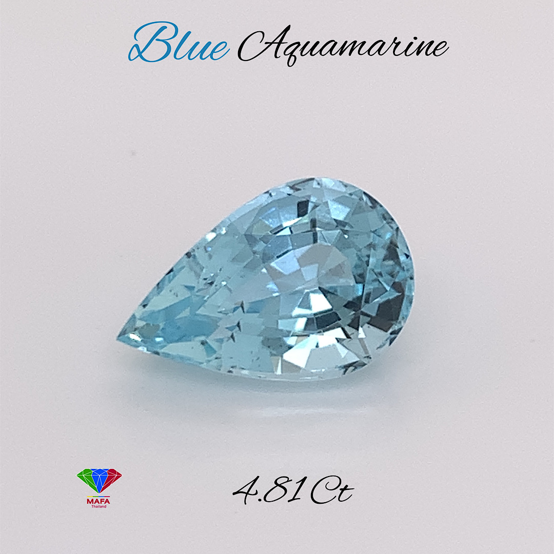 Natural Blue Aquamarine Gemstone AQ018