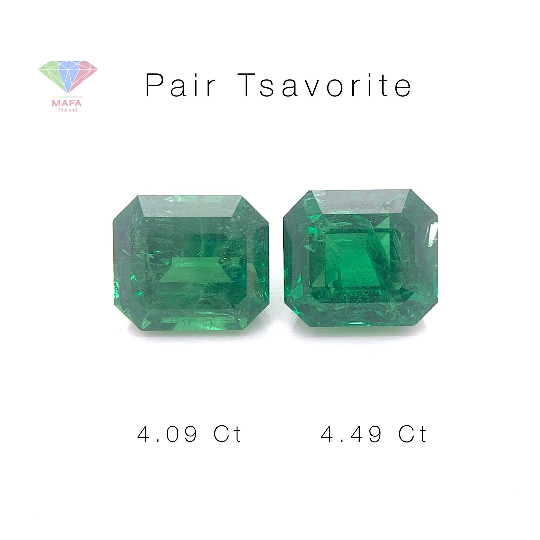 Natural Pair Green Tsavorite Garnet TSP003